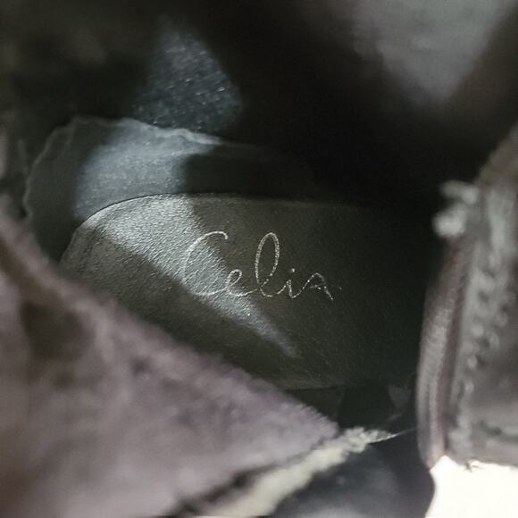 Celia | Radical Sweater Cuff Calf Height Moto Distressed Boots - Picture 10 of 10